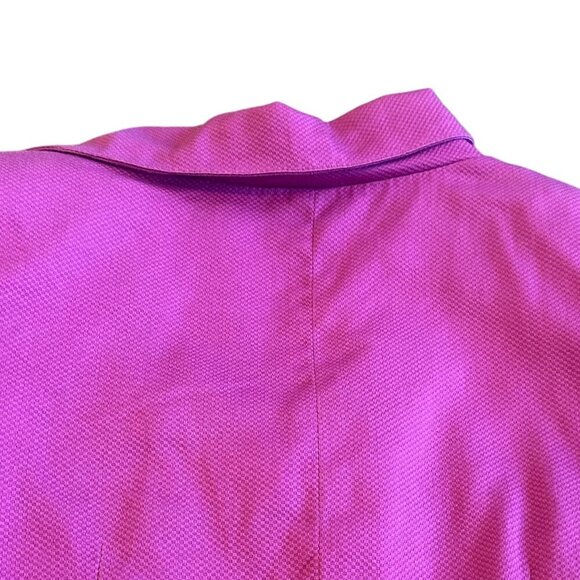Sandro Sportswear Bold Purple Blazer Button-Down Textured Cotton Size Large - Picture 8 of 11